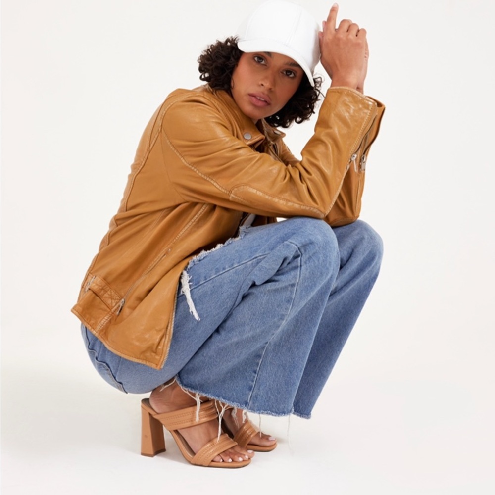 Honeycomb Mauritius Leather Jacket - Picture 2 of 2